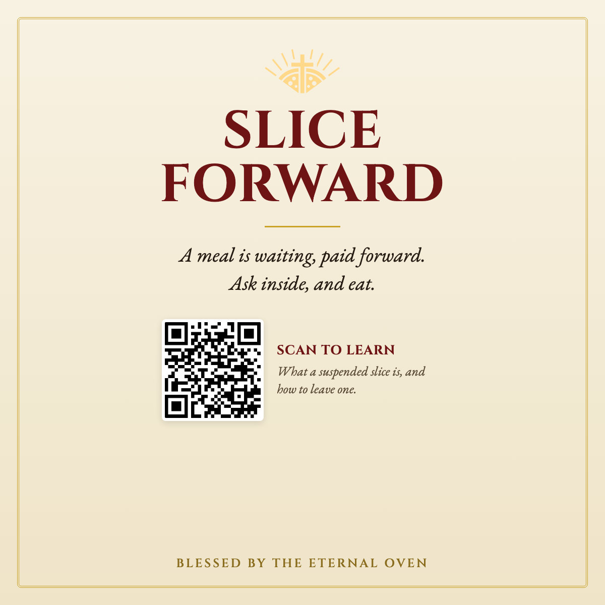 Slice Forward window decal
