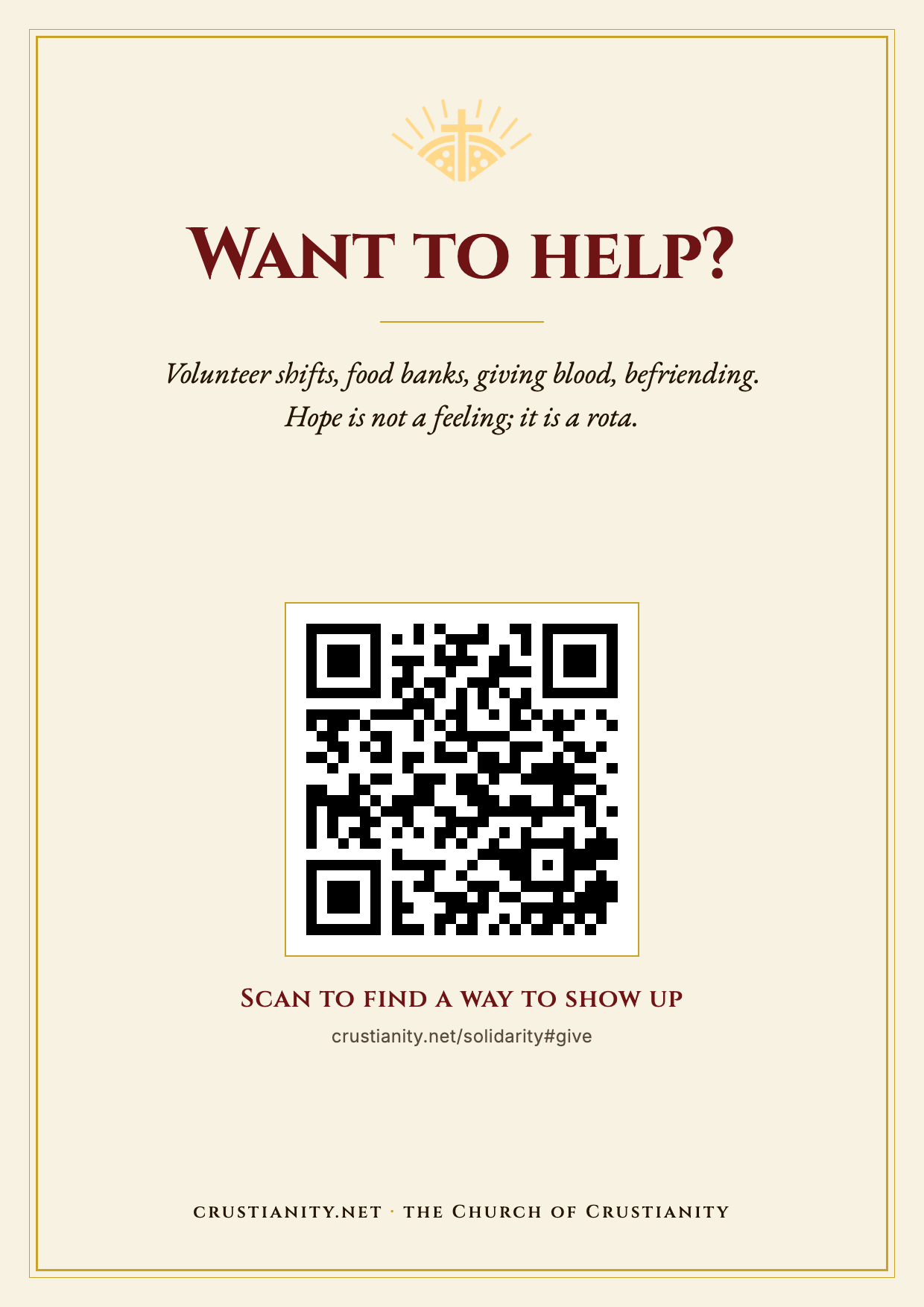 Want to help? poster